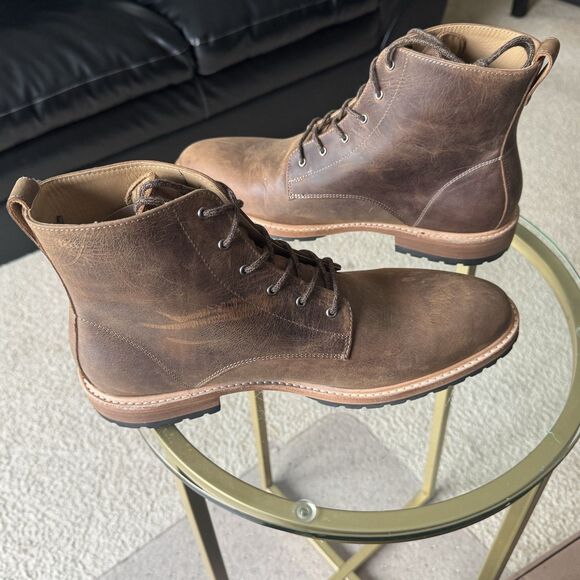 Nisolo Men’s Martin All Weather Leather Boots Tobacco Size 12 NIB main image 3